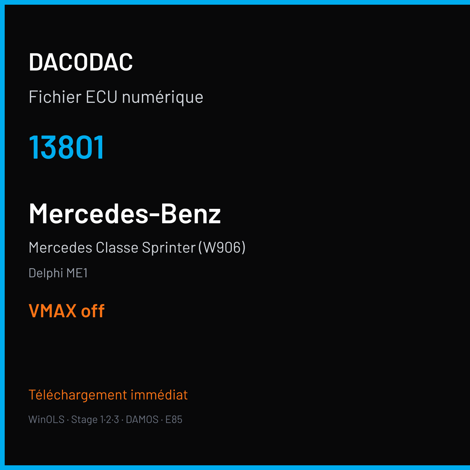Mercedes Classe Sprinter (W906) (2011) — Delphi ME1 — 13801 — VMAX off