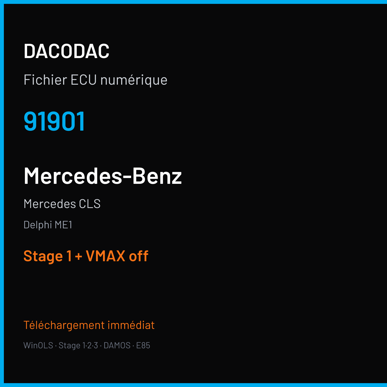 Mercedes CLS (2014) — Delphi ME1 — 91901 — Stage 1 + VMAX off