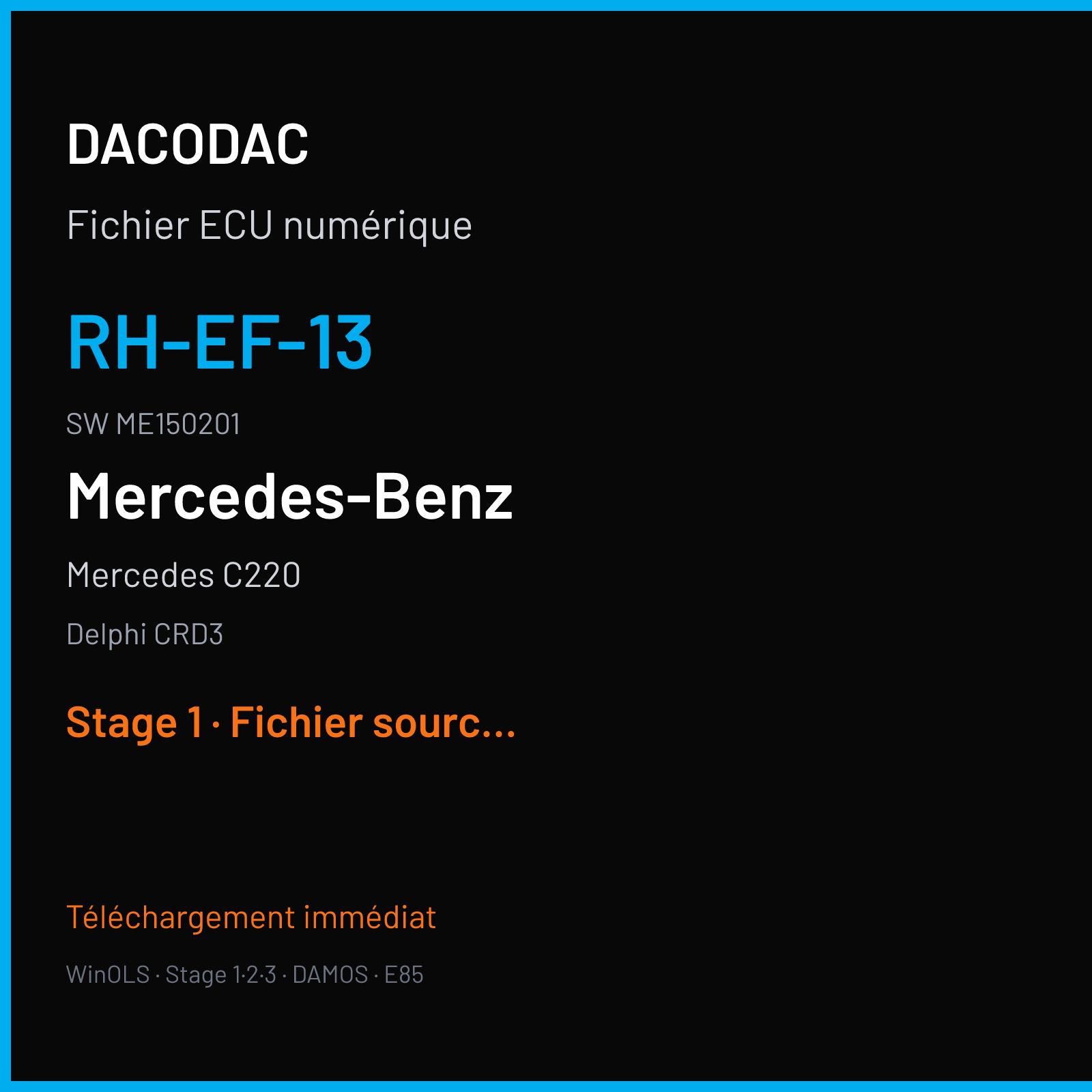 Mercedes C220 (2016) — Delphi CRD3 — RH-EF-13 · ME150201 — Stage 1