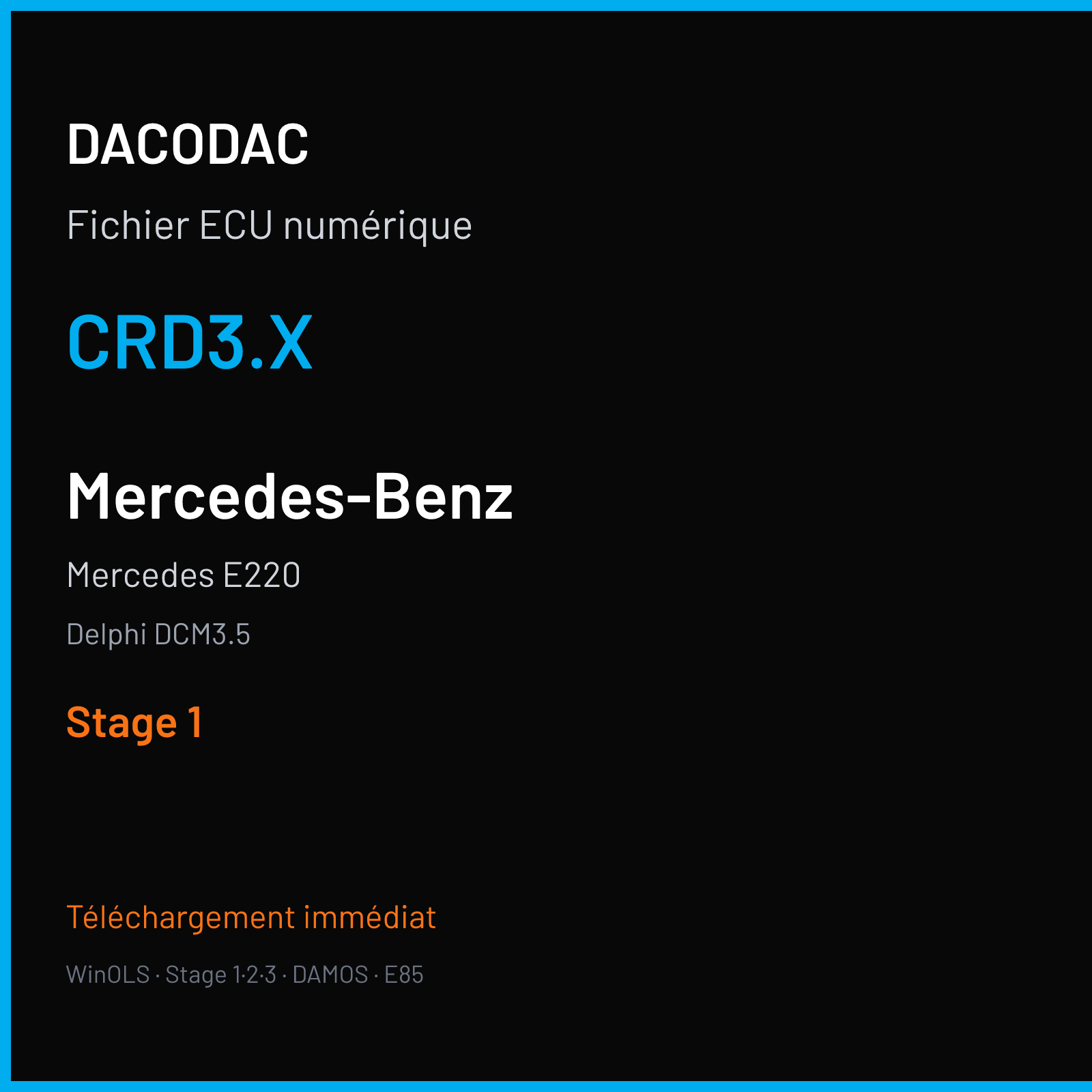 Mercedes E220 (2011) — Delphi DCM3.5 — CRD3.X — Stage 1