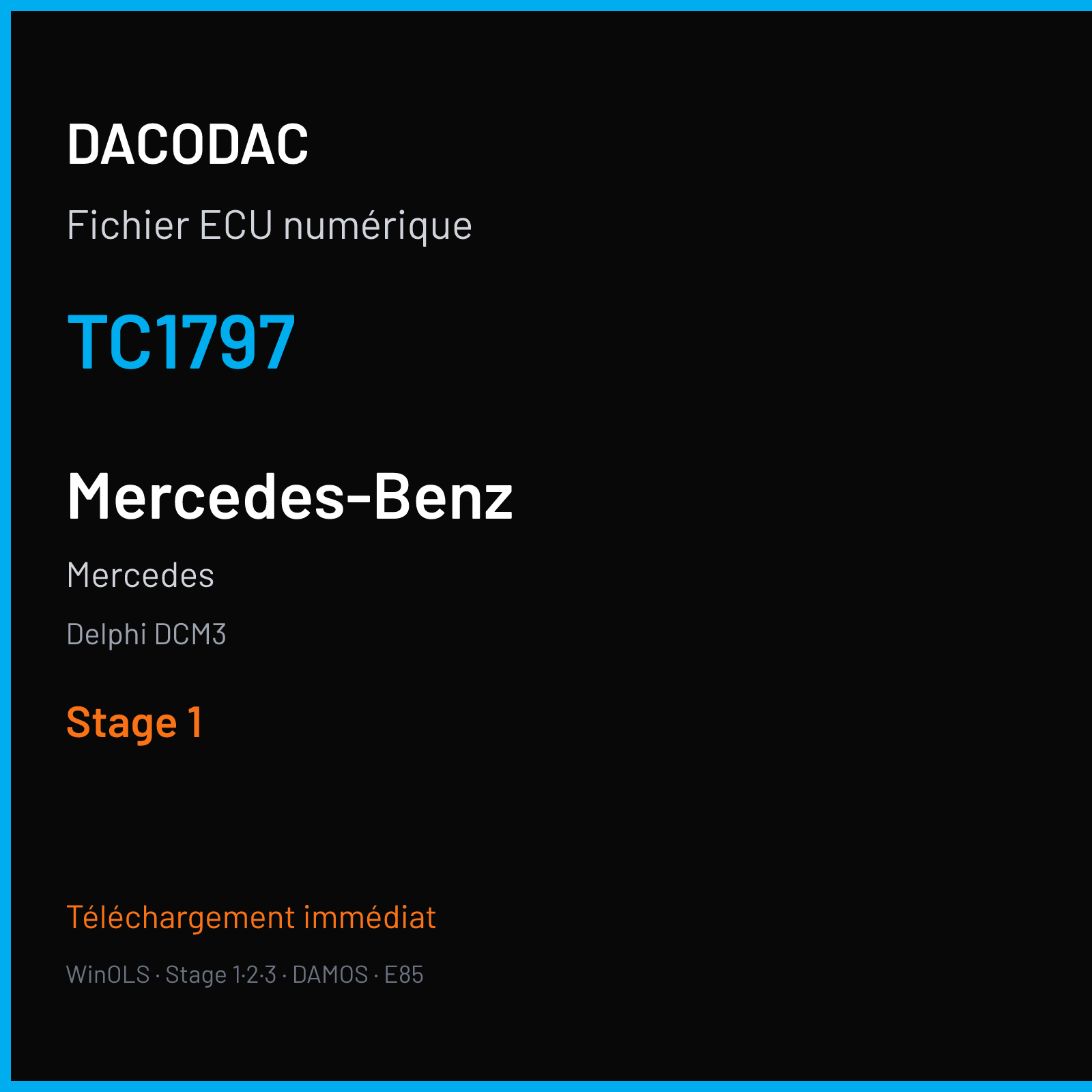 Mercedes (2011) — Delphi DCM3 — TC1797 — Stage 1
