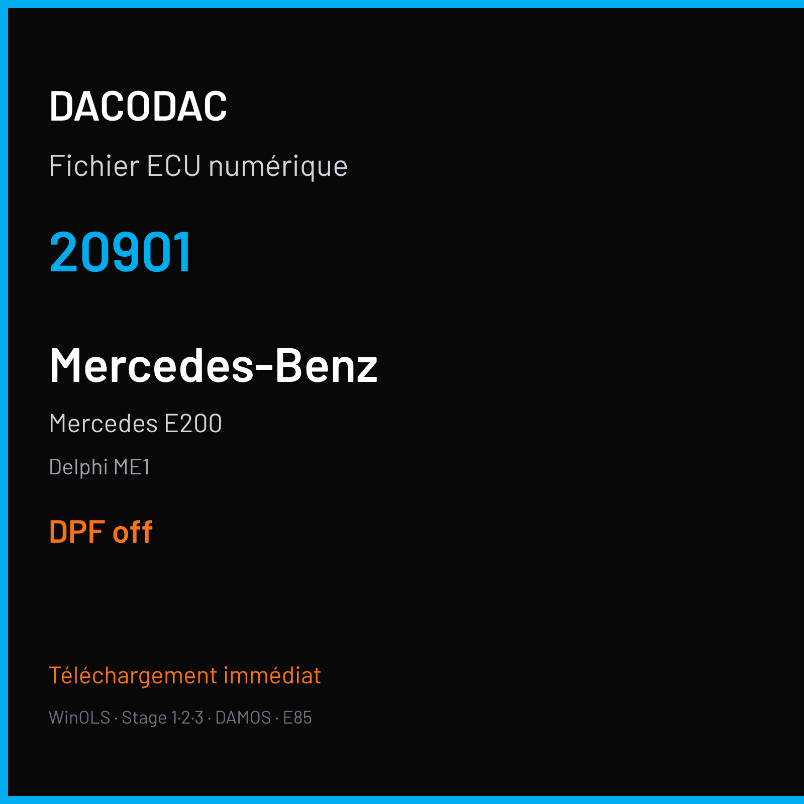 Mercedes E200 (2010) — Delphi ME1 — 20901 — DPF off