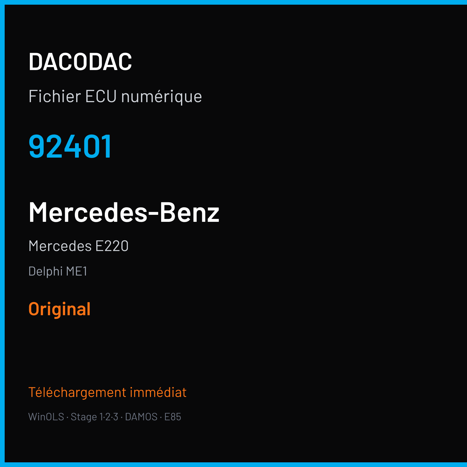 Mercedes E220 (2016) — Delphi ME1 — 92401 — Original