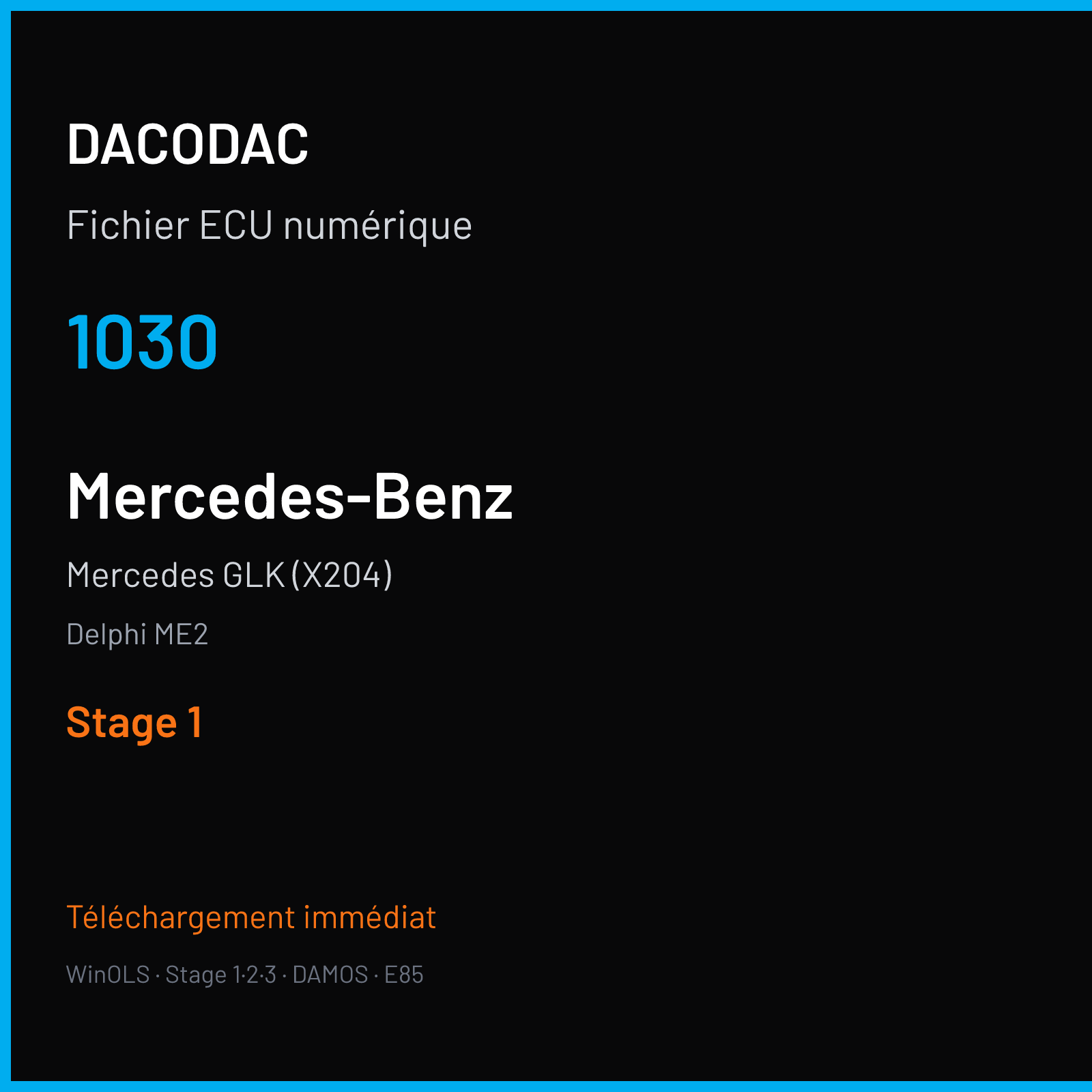 Mercedes GLK (X204) (2011) — Delphi ME2 — 1030 — Stage 1