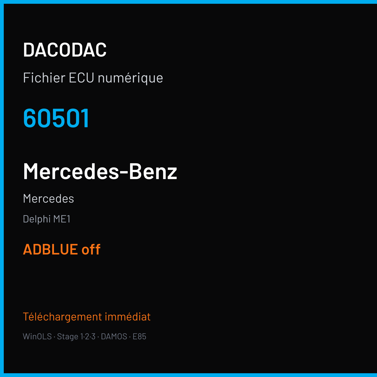 Mercedes — Delphi ME1 — 60501 — ADBLUE off
