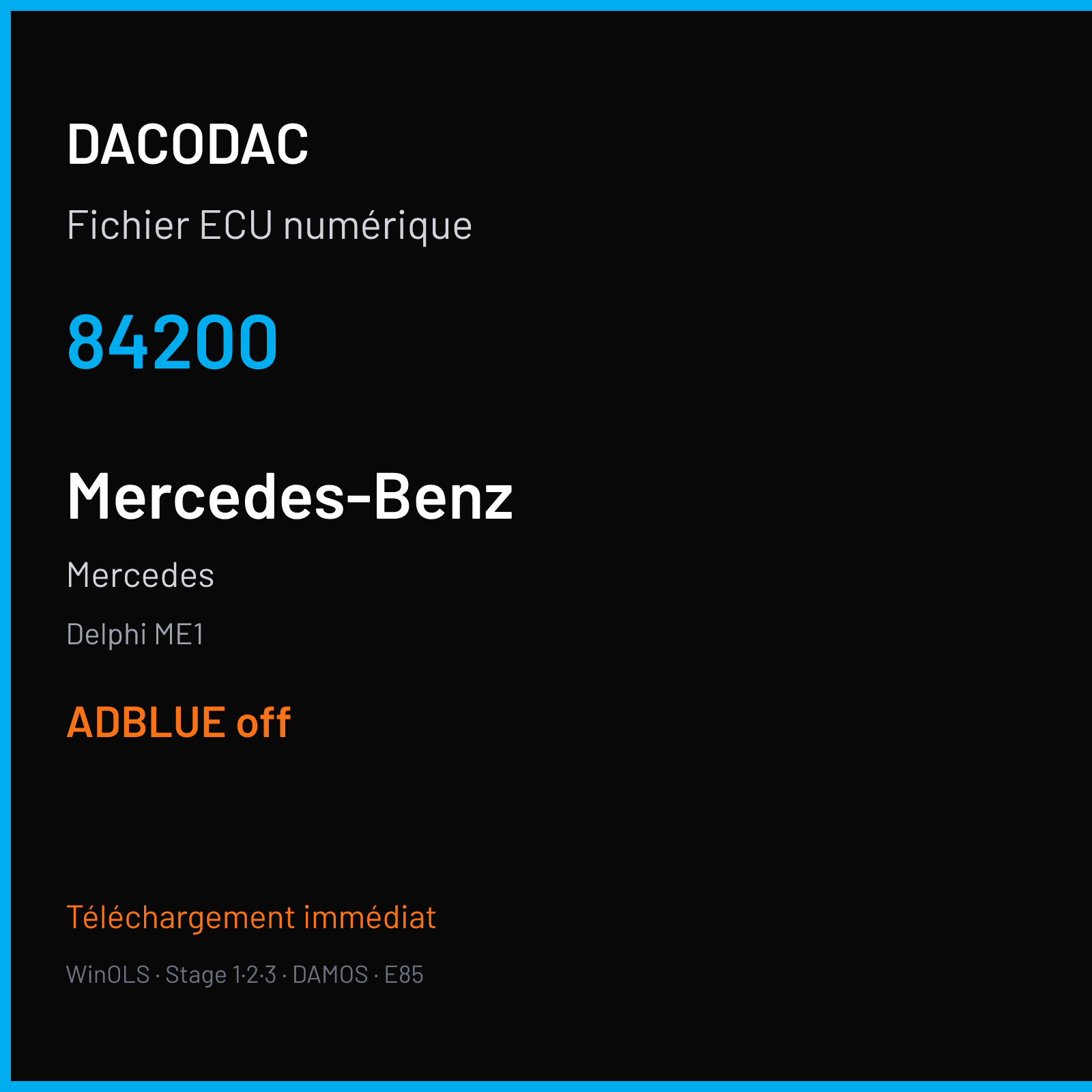 Mercedes — Delphi ME1 — 84200 — ADBLUE off