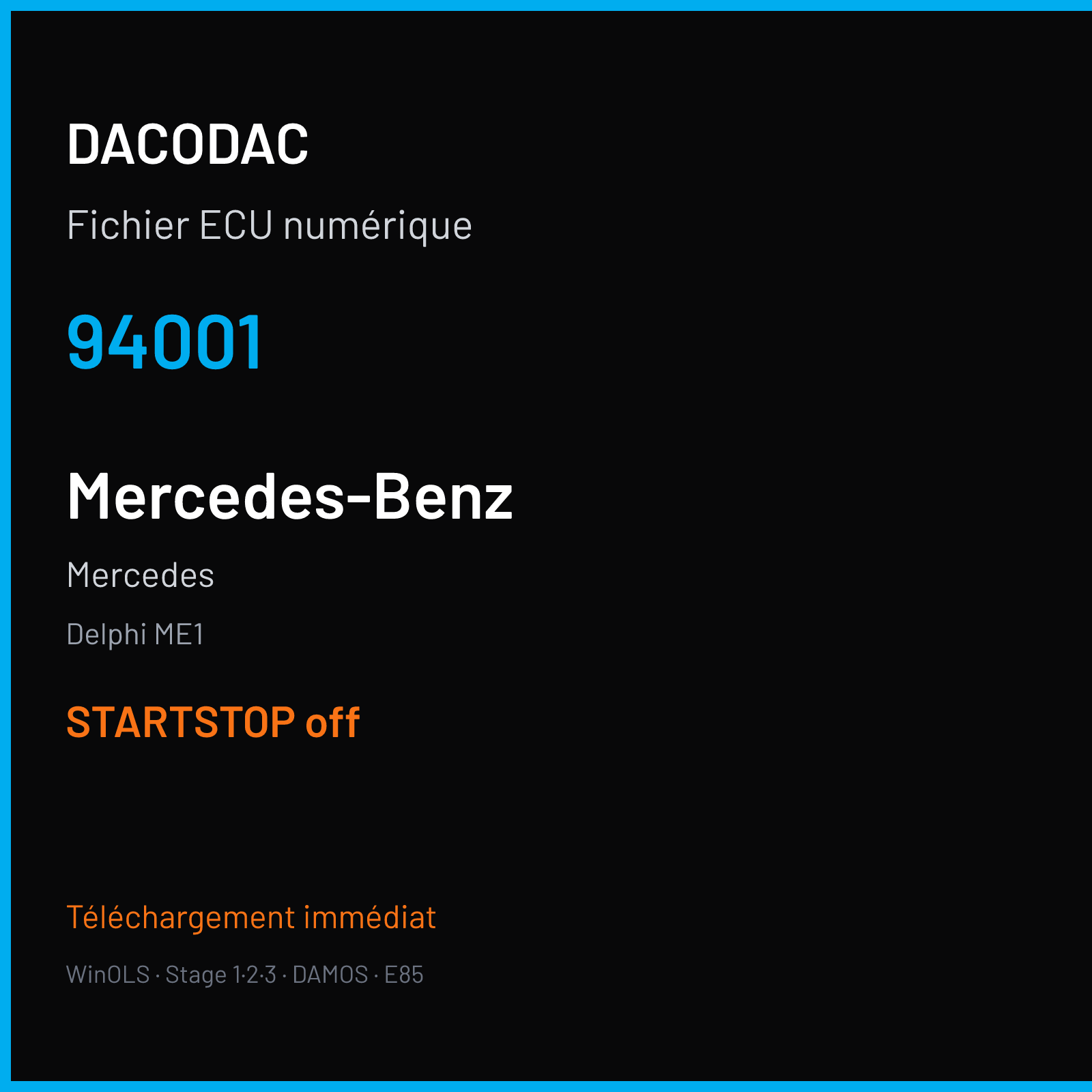 Mercedes (2016) — Delphi ME1 — 94001 — STARTSTOP off