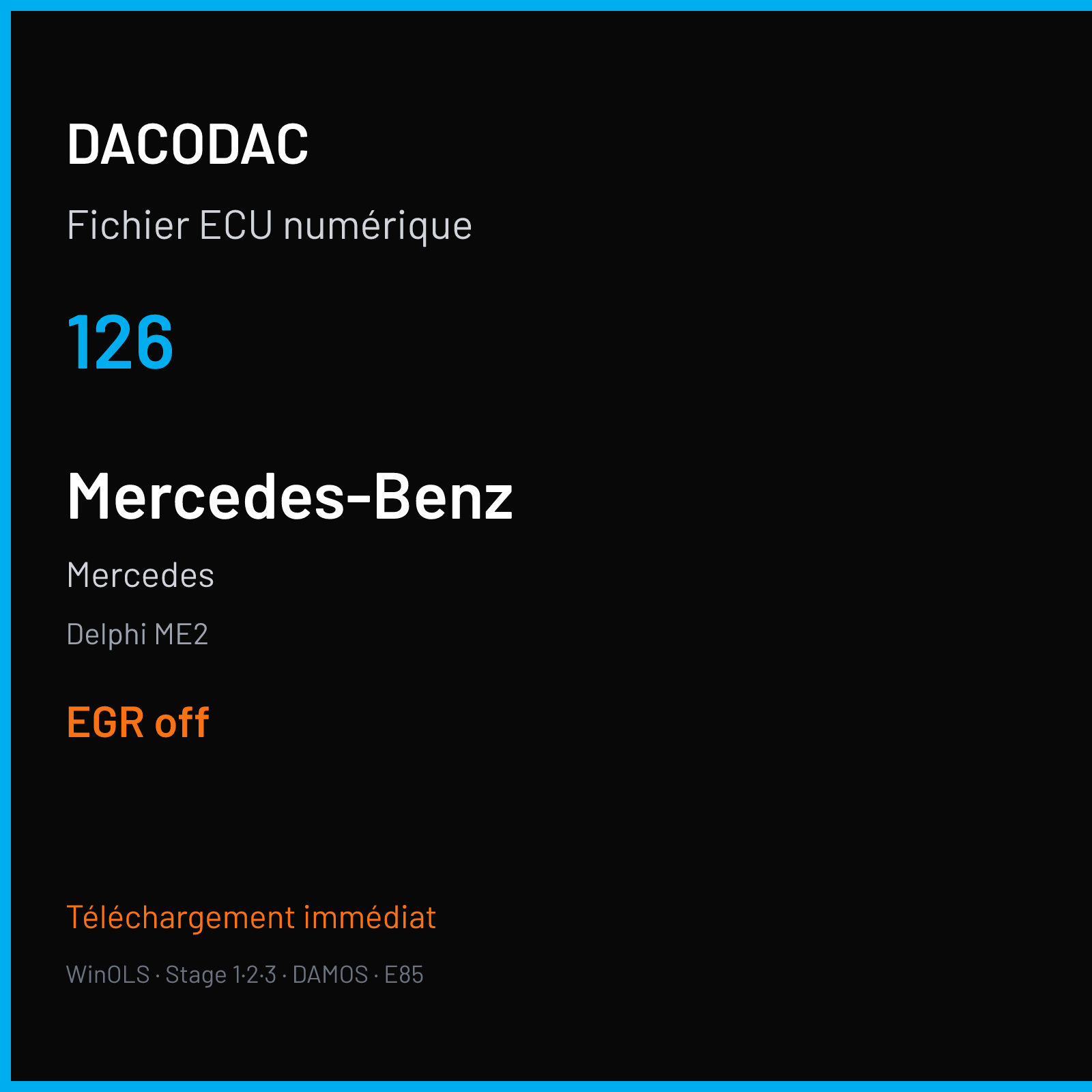 Mercedes (2016) — Delphi ME2 — 126 — EGR off