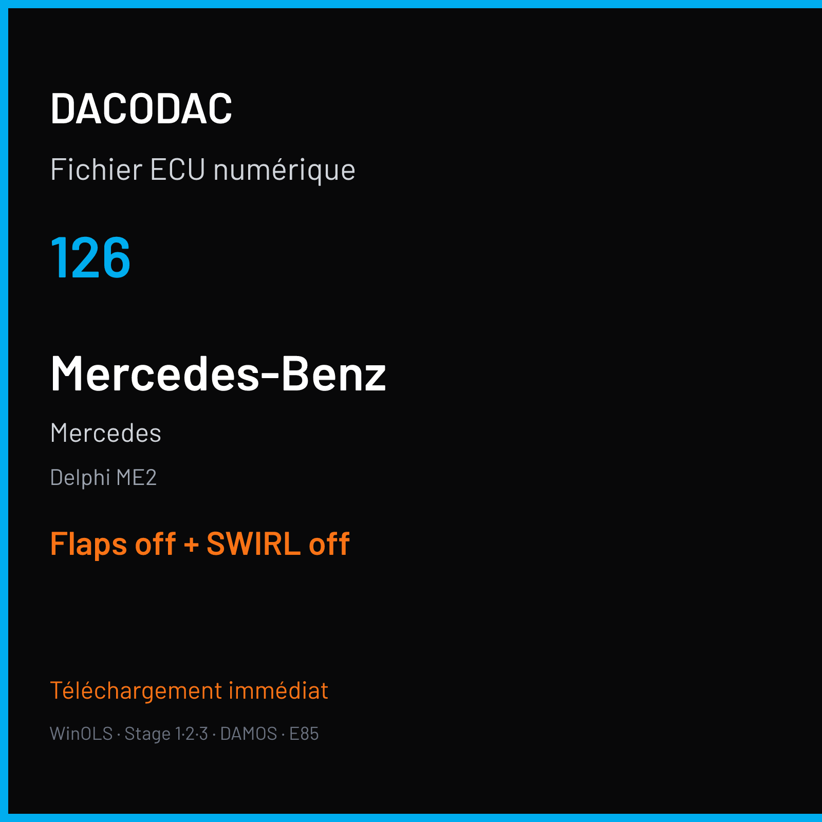Mercedes (2016) — Delphi ME2 — 126 — Flaps off + SWIRL off