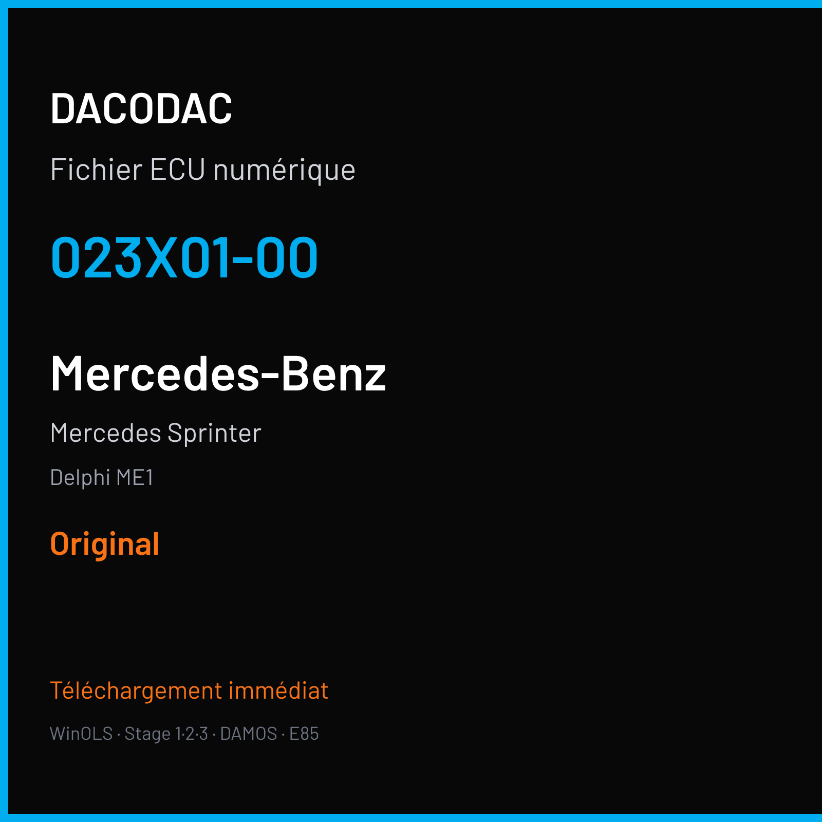 Mercedes Sprinter (2009) — Delphi ME1 — 023X01-00 — Original