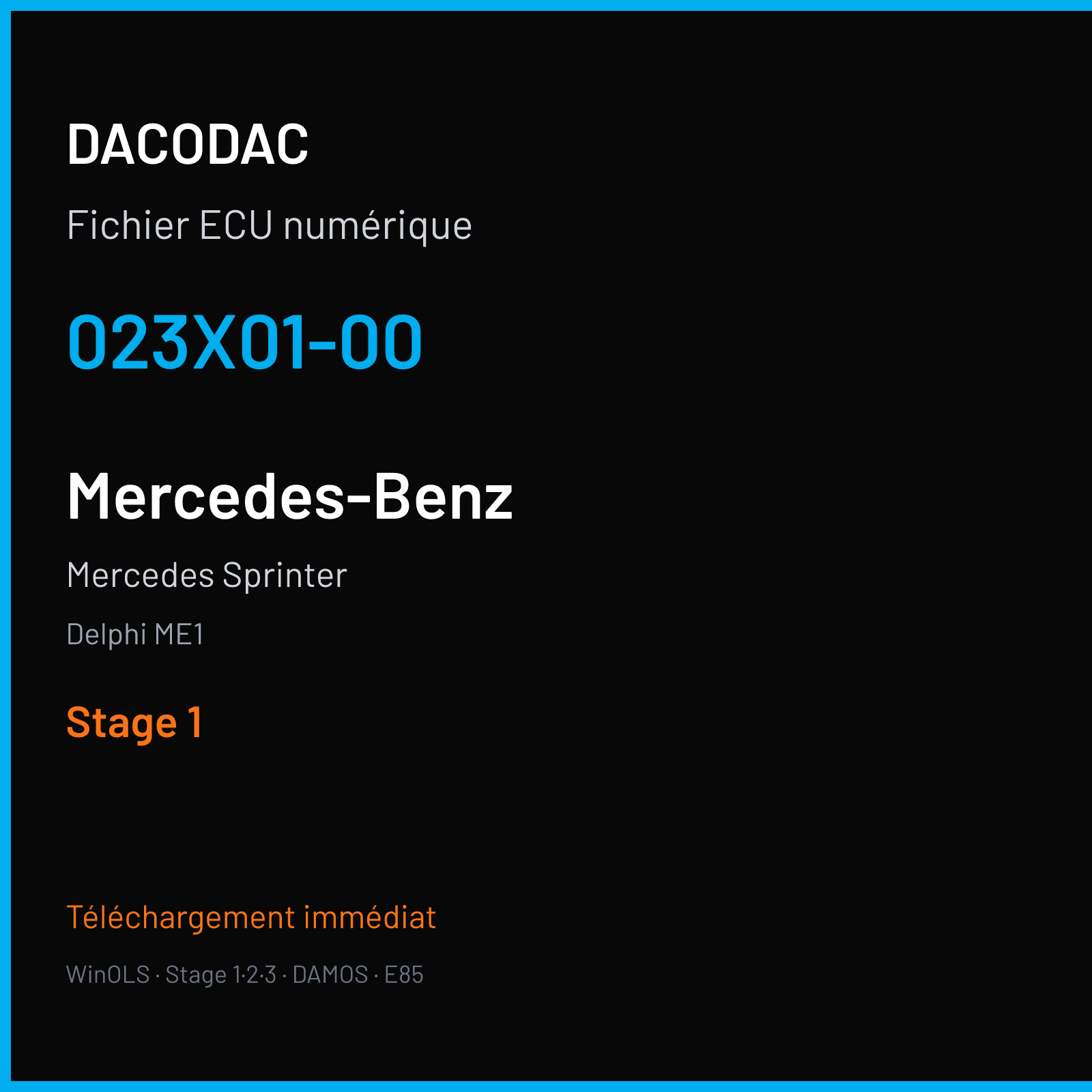 Mercedes Sprinter (2009) — Delphi ME1 — 023X01-00 — Stage 1
