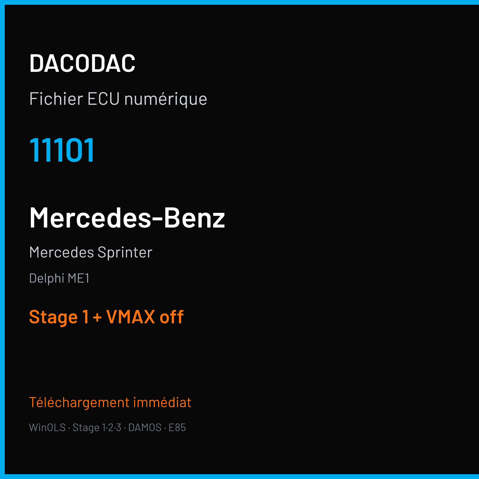 Mercedes Sprinter (2012) — Delphi ME1 — 11101 — Stage 1 + VMAX off