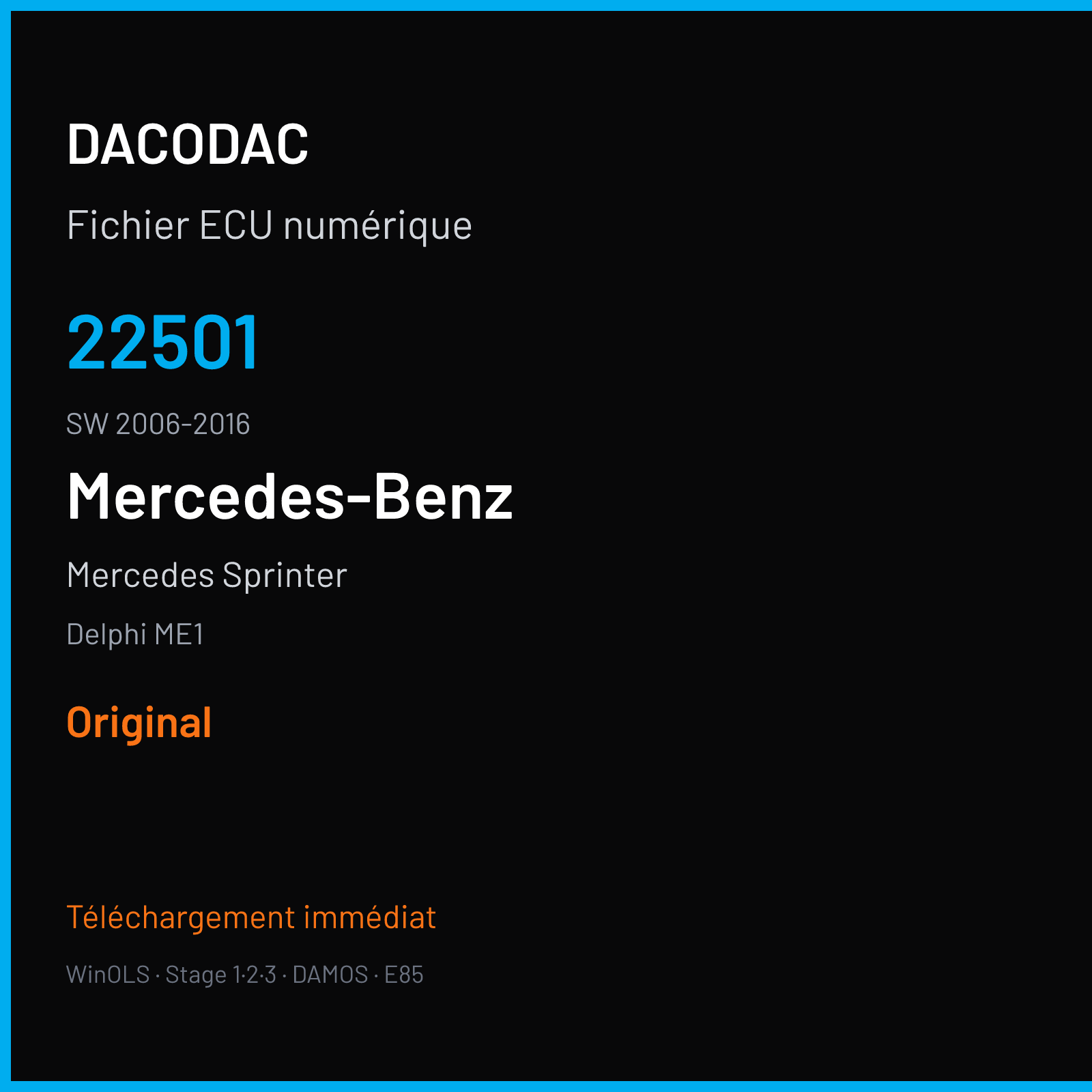 Mercedes Sprinter (2009) — Delphi ME1 — 22501 · 2006-2016 — Original