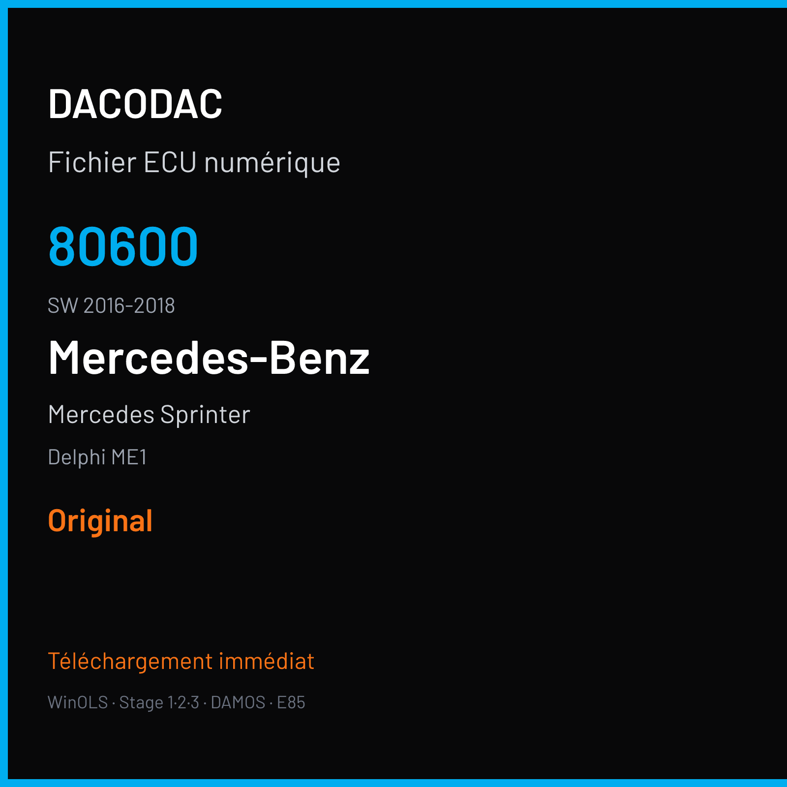 Mercedes Sprinter (2018) — Delphi ME1 — 80600 · 2016-2018 — Original