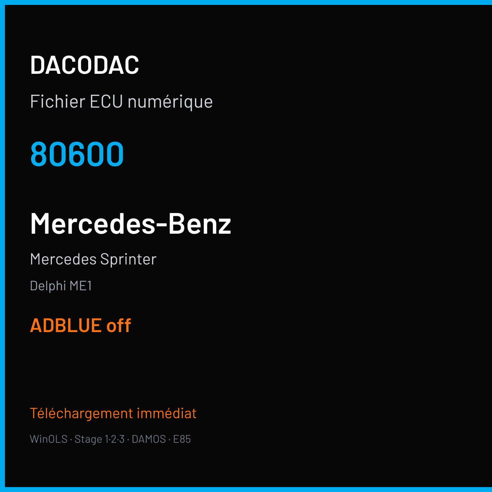 Mercedes Sprinter (2018) — Delphi ME1 — 80600 — ADBLUE off
