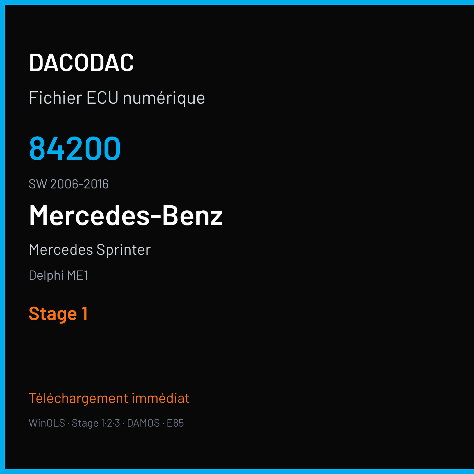 Mercedes Sprinter (2016) — Delphi ME1 — 84200 · 2006-2016 — Stage 1