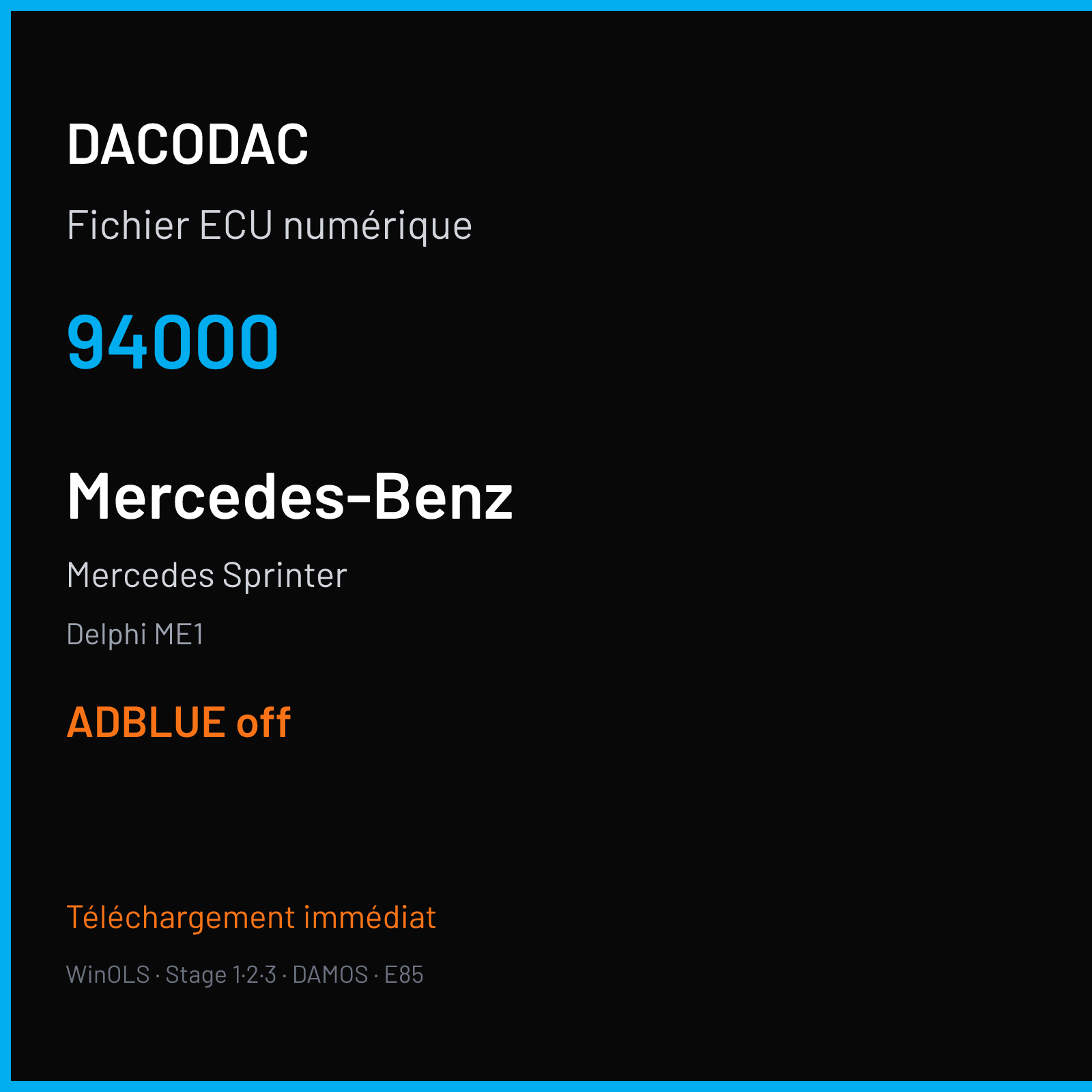 Mercedes Sprinter (2016) — Delphi ME1 — 94000 — ADBLUE off