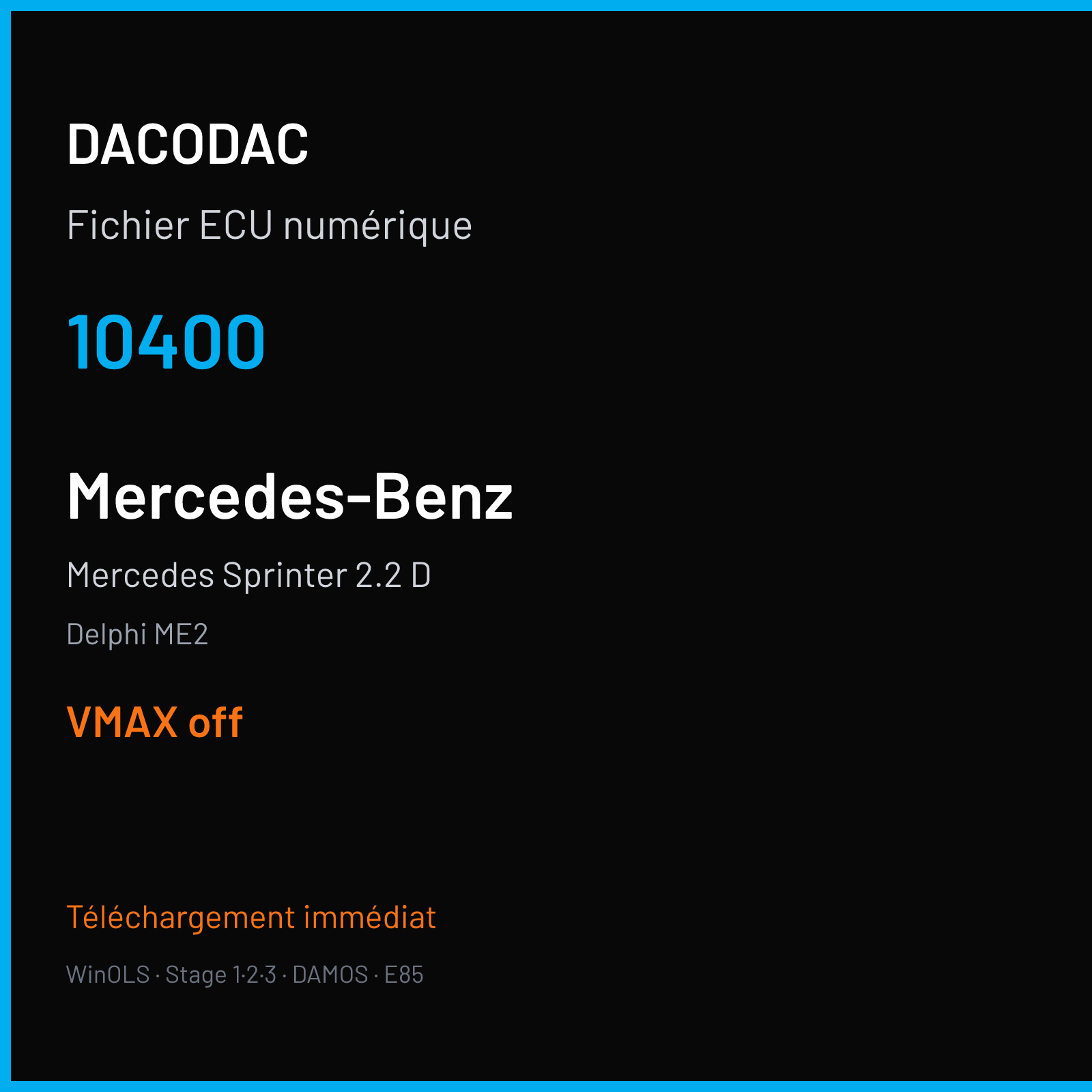 Mercedes Sprinter 2.2 D (2015) — Delphi ME2 — 10400 — VMAX off