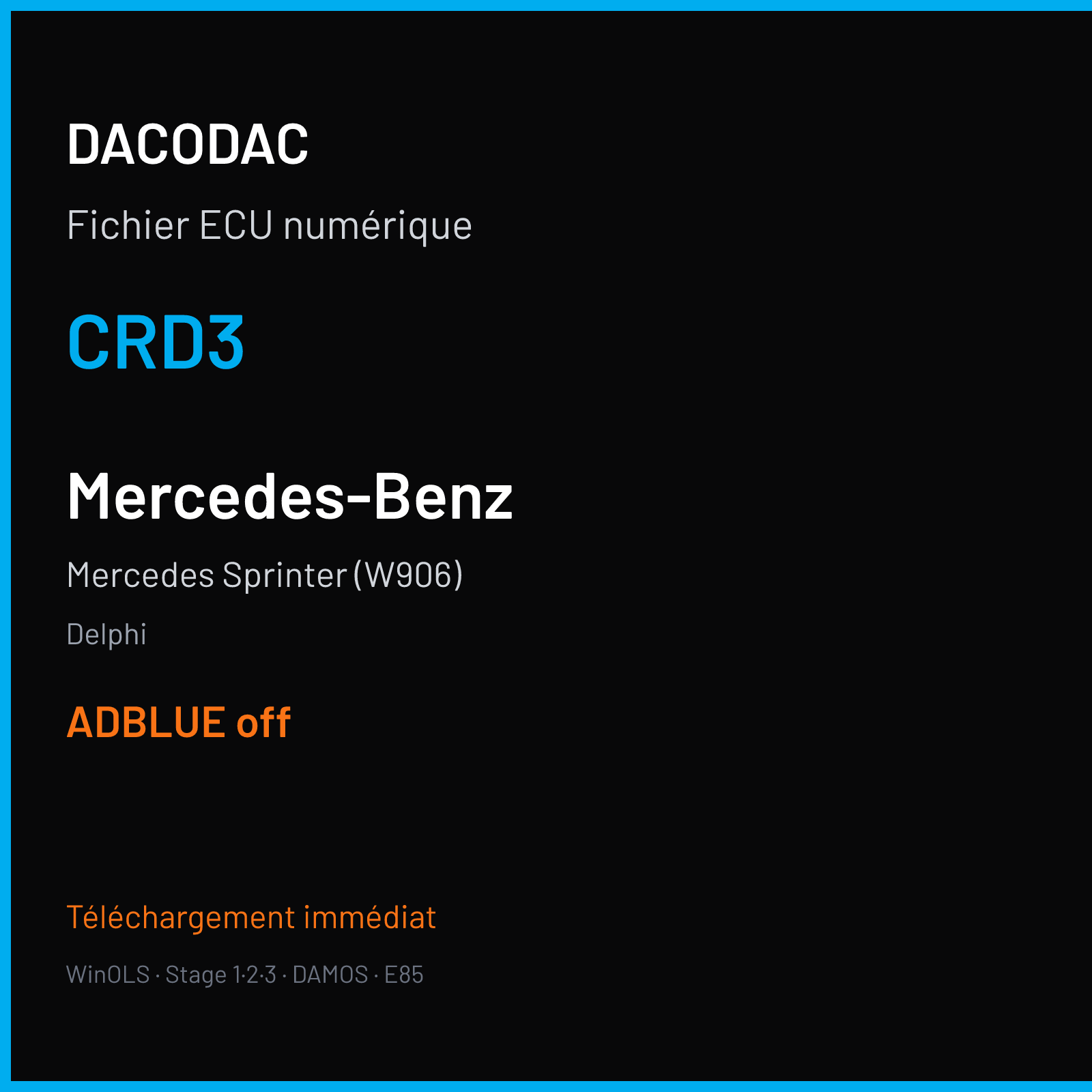 Mercedes Sprinter (W906) (2018) — Delphi — CRD3 — ADBLUE off