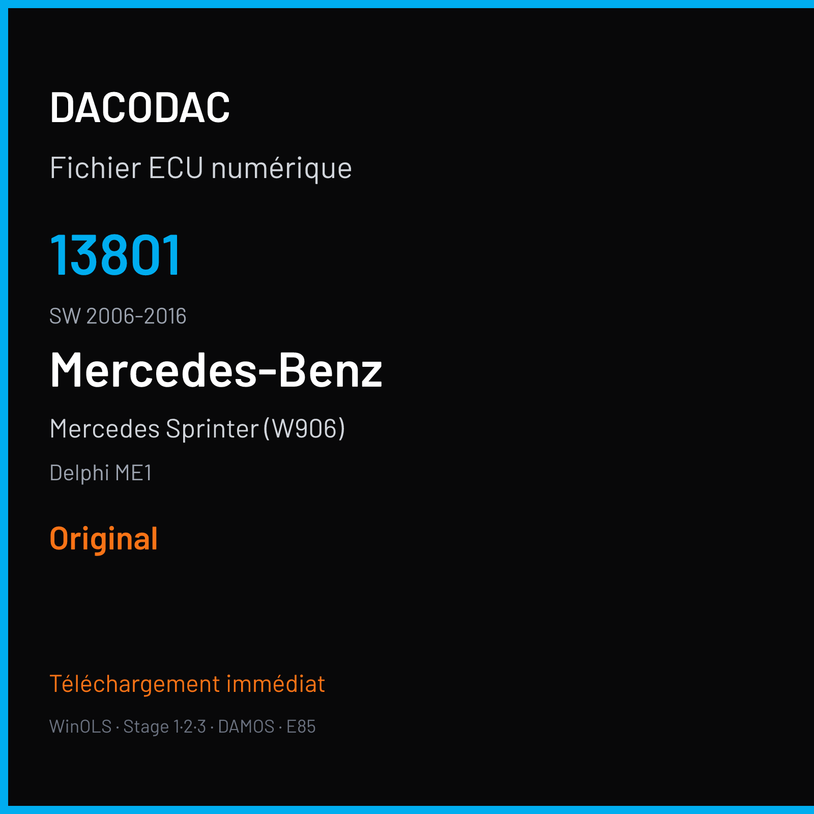Mercedes Sprinter (W906) (2009) — Delphi ME1 — 13801 · 2006-2016 — Original