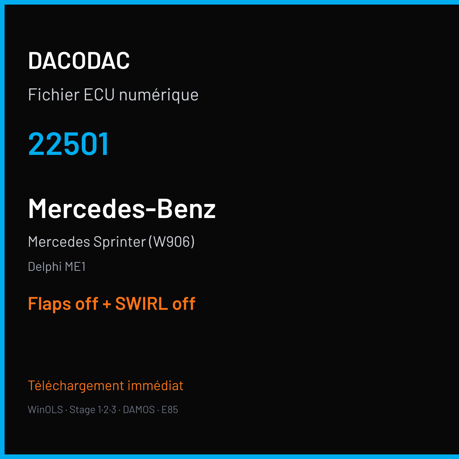 Mercedes Sprinter (W906) (2011) — Delphi ME1 — 22501 — Flaps off + SWIRL off