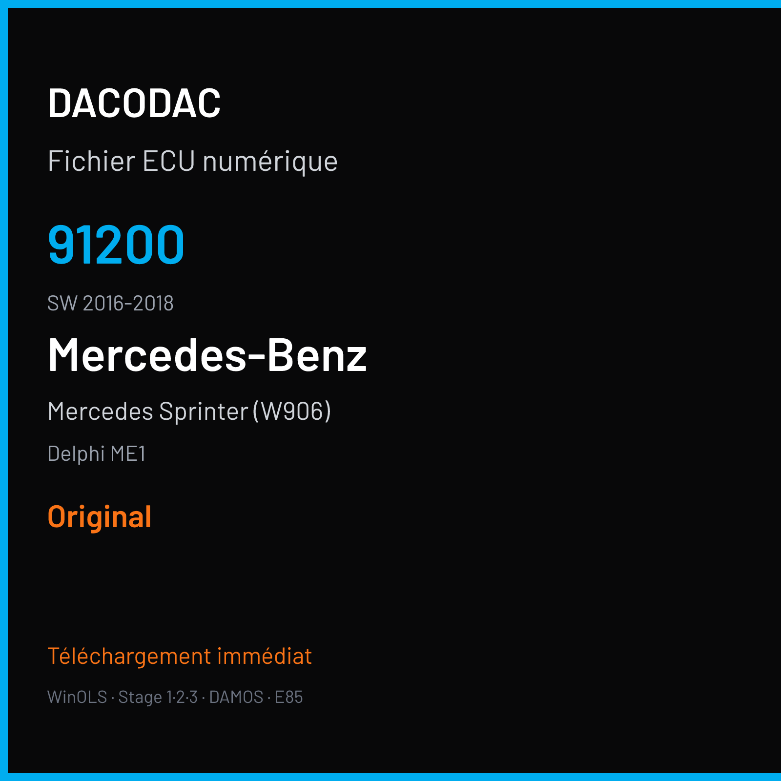 Mercedes Sprinter (W906) (2017) — Delphi ME1 — 91200 · 2016-2018 — Original