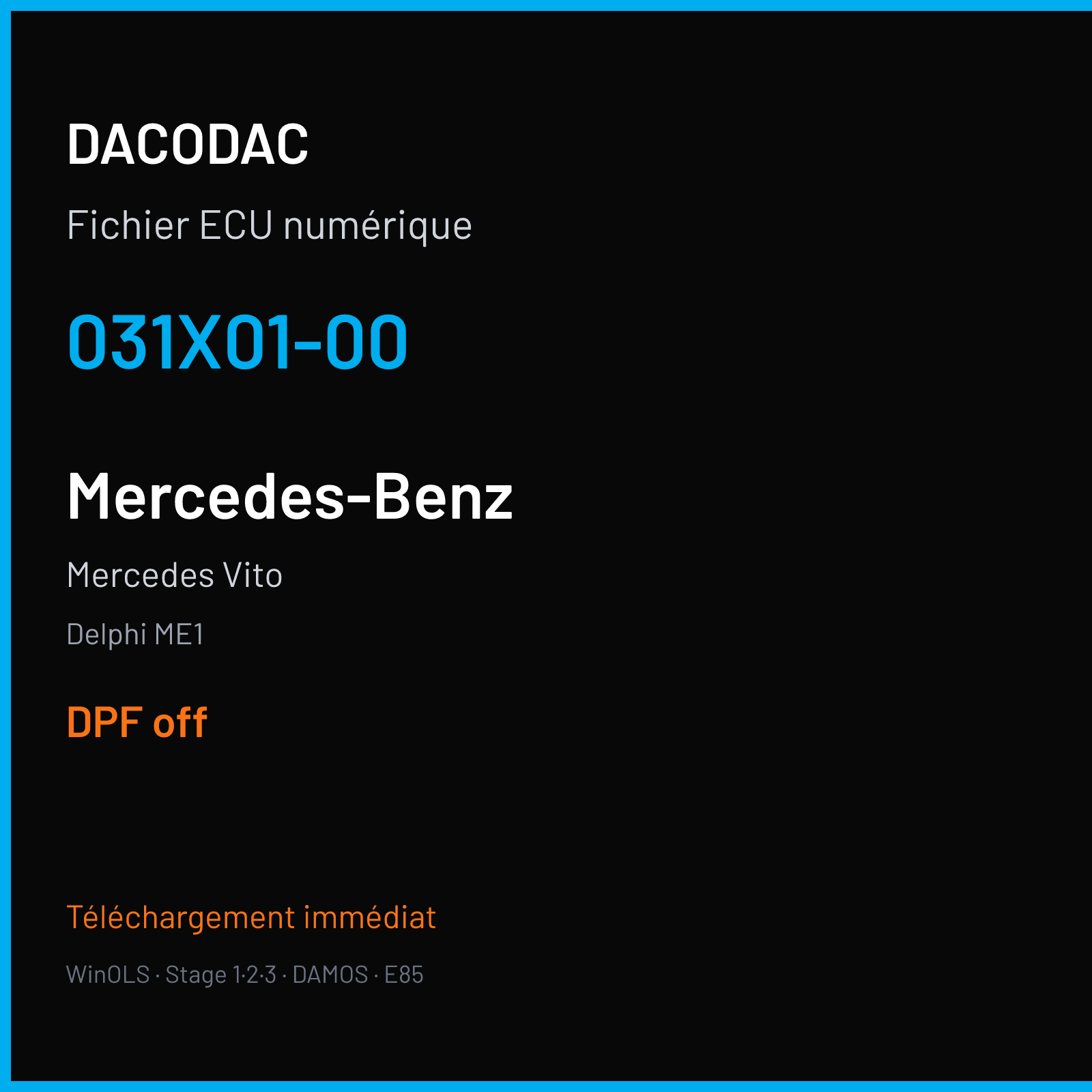 Mercedes Vito (2011) — Delphi ME1 — 031X01-00 — DPF off