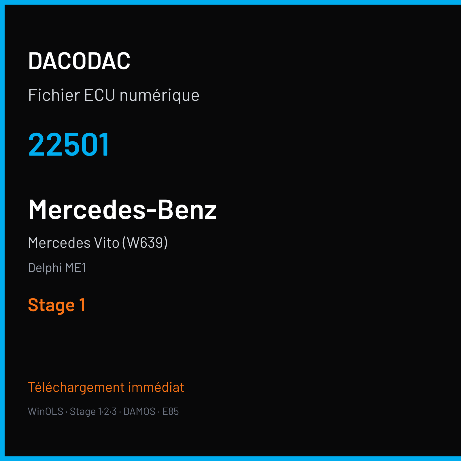Mercedes Vito (W639) (2010) — Delphi ME1 — 22501 — Stage 1