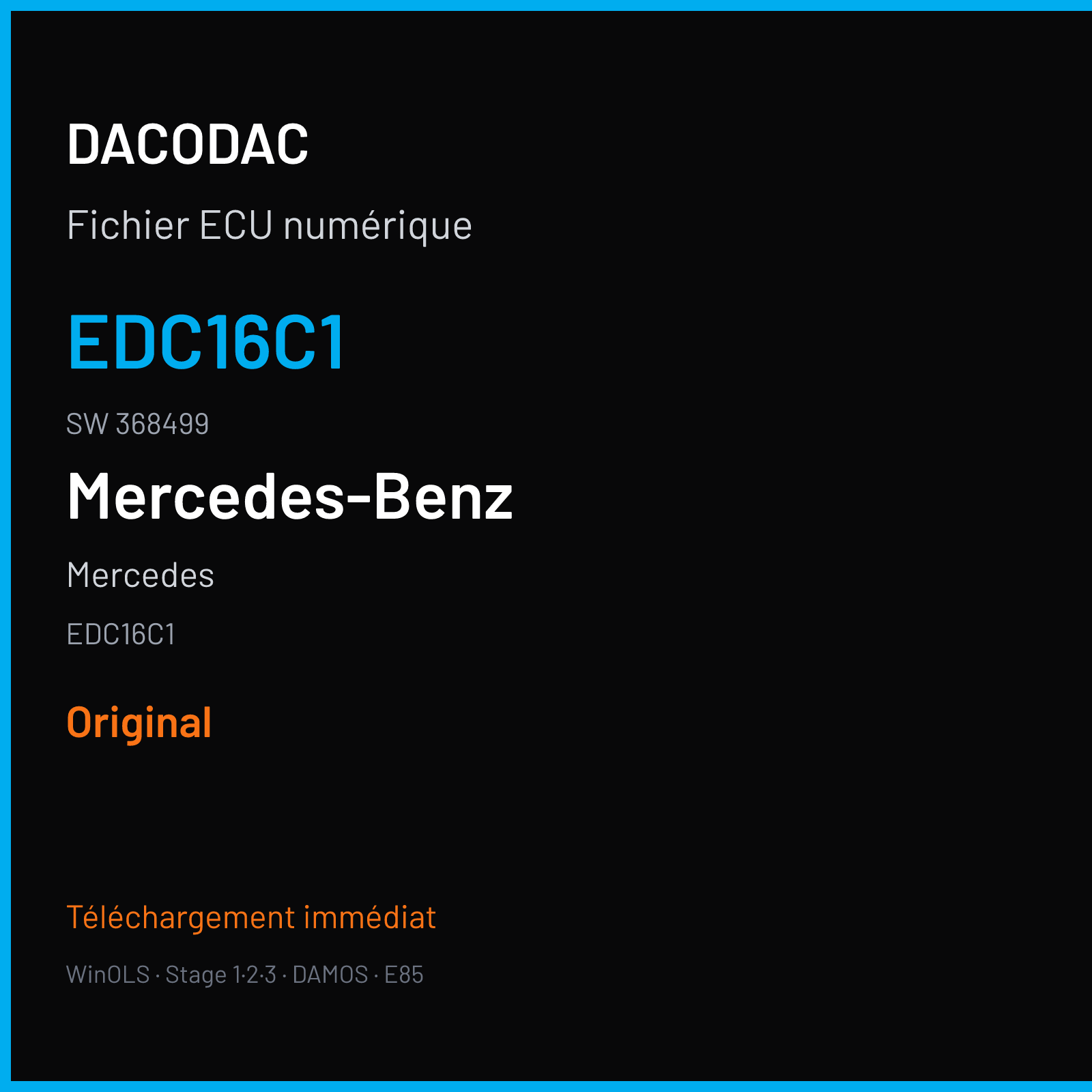 Mercedes — EDC16C1 — EDC16C1 · 368499 — Original