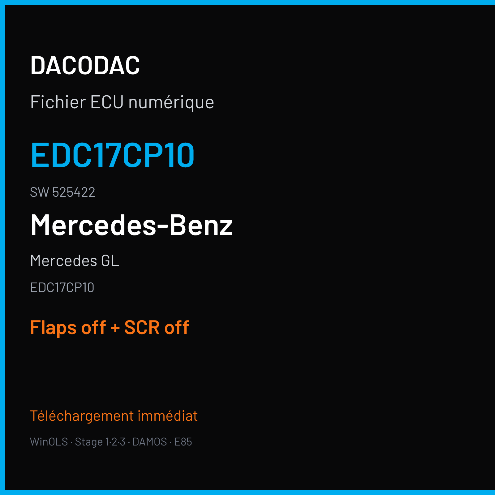 Mercedes GL (2010) — EDC17CP10 — EDC17CP10 · 525422 — Flaps off + SCR off
