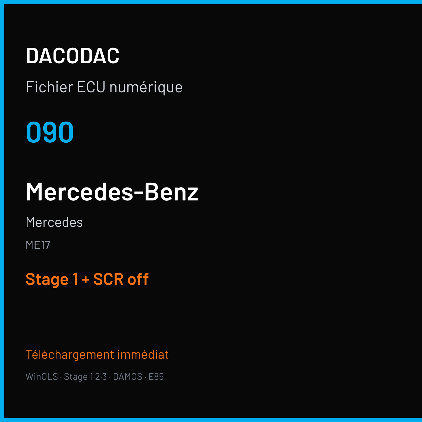 Mercedes (2011) — ME17 — 090 — Stage 1 + SCR off