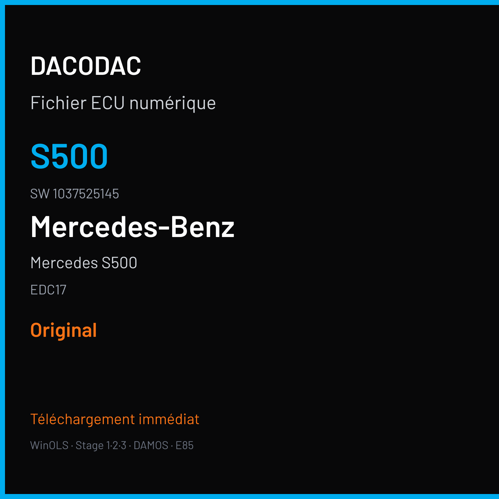 Mercedes S500 — EDC17 — S500 · 1037525145 — Original