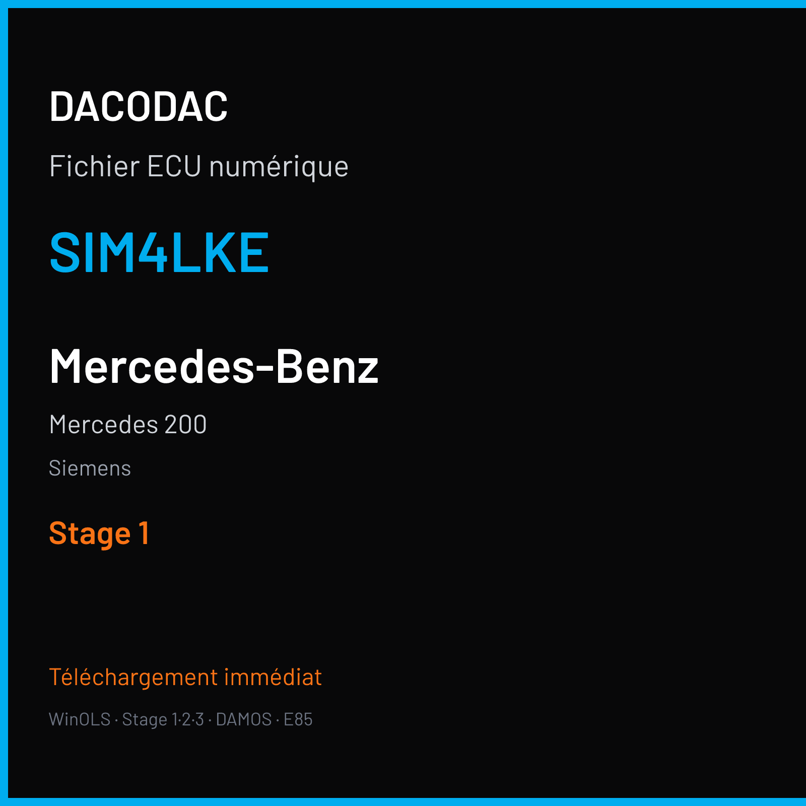 Mercedes 200 (2007) — Siemens — SIM4LKE — Stage 1