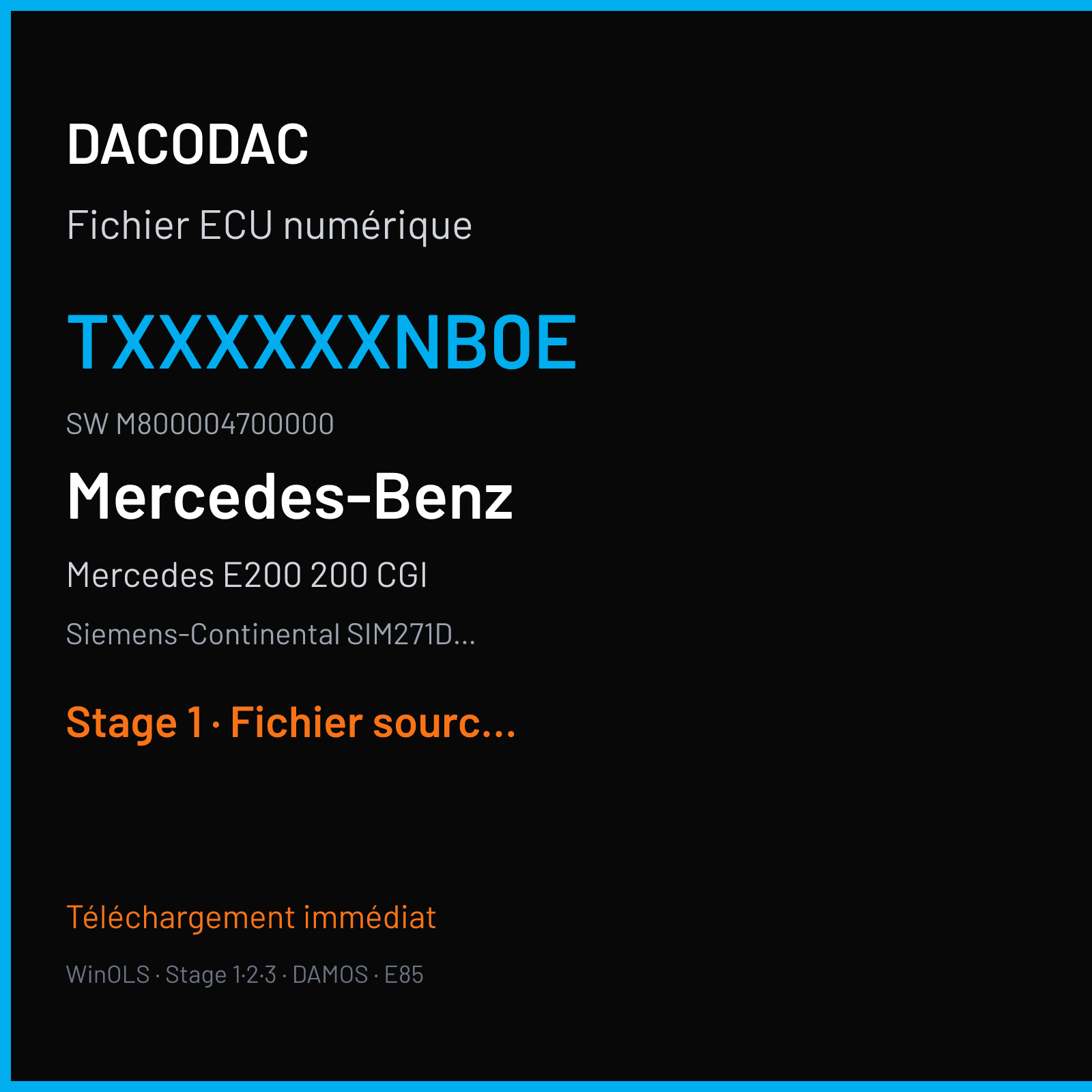 Mercedes E200 200 CGI (2012) — Siemens-Continental SIM271DE2.0 — TXXXXXXNB0e · M800004700000 — Stage 1