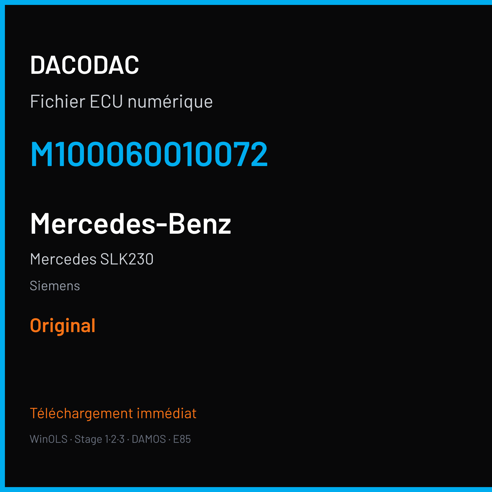 Mercedes SLK230 — Siemens — M100060010072 — Original