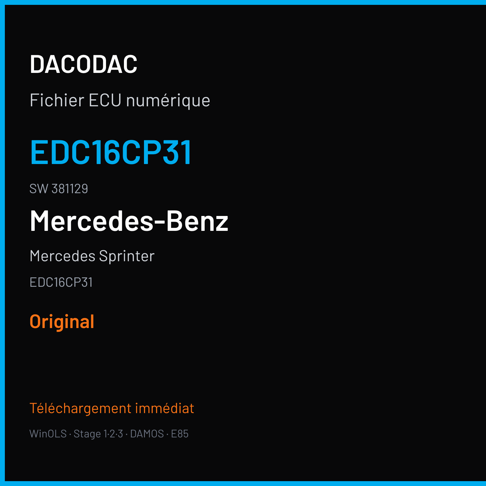 Mercedes Sprinter (2006) — EDC16CP31 — EDC16CP31 · 381129 — Original