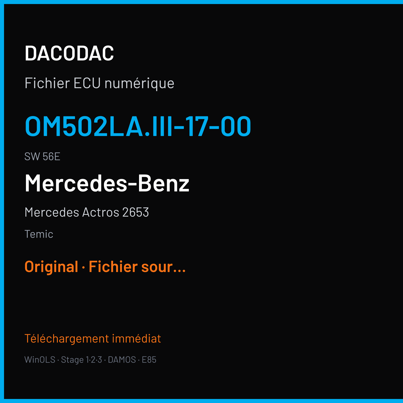 Mercedes Actros 2653 (2001) — Temic — OM502LA.III-17-00 · 56E — Original