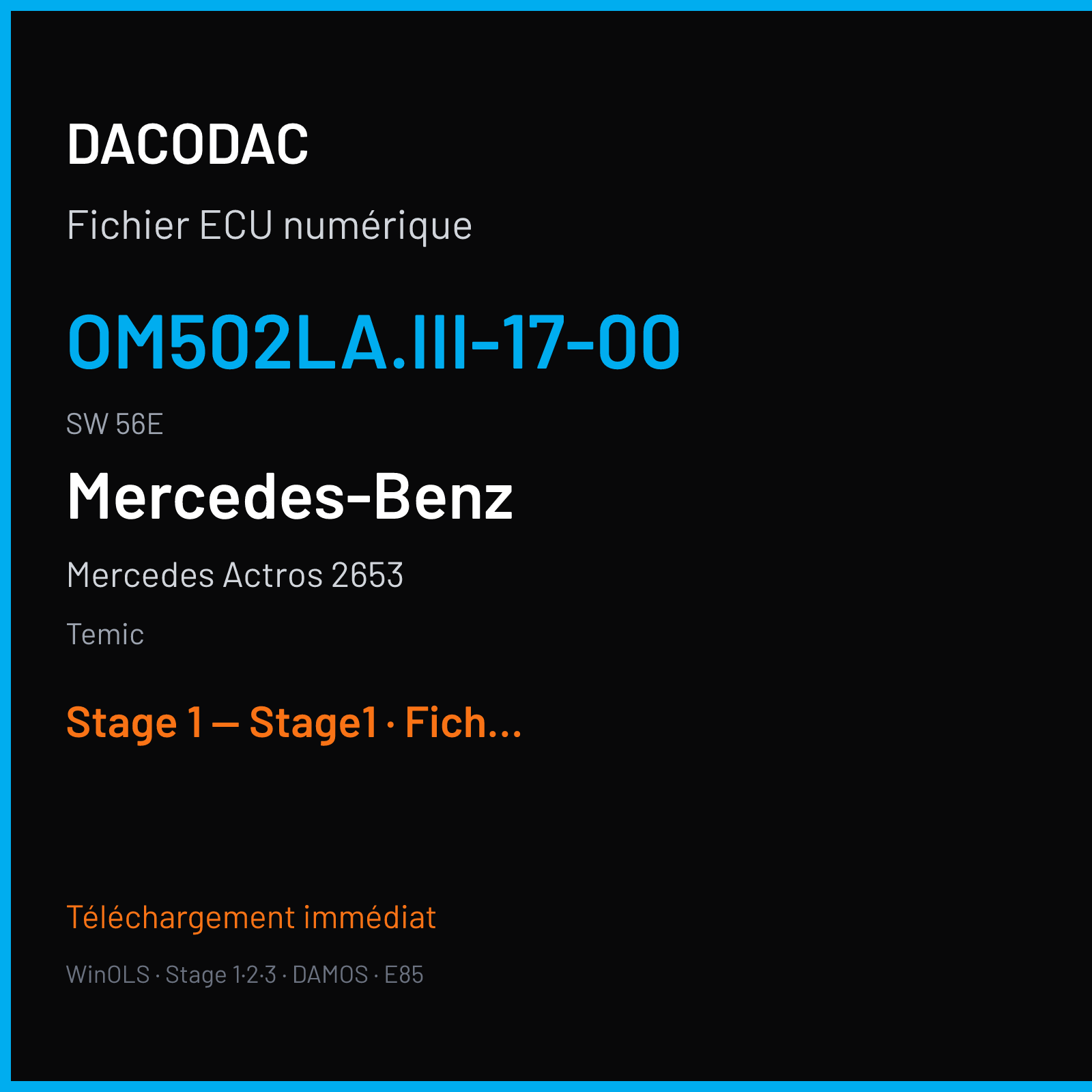 Mercedes Actros 2653 (2001) — Temic — OM502LA.III-17-00 · 56E — Stage 1 — Stage1