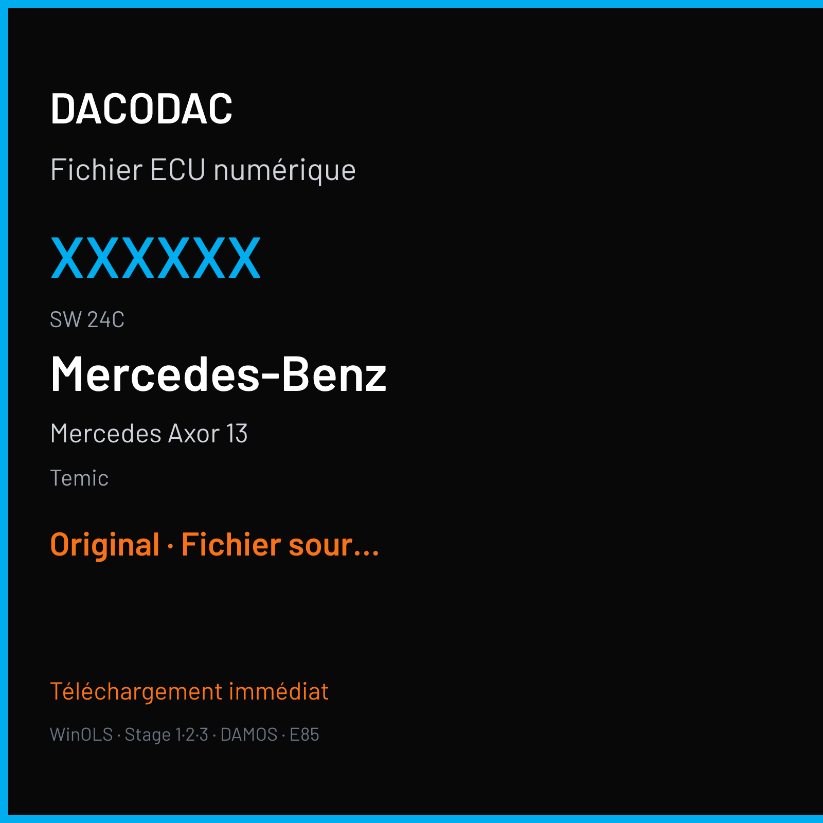 Mercedes Axor 13 (2018) — Temic — xxxxxx · 24C — Original
