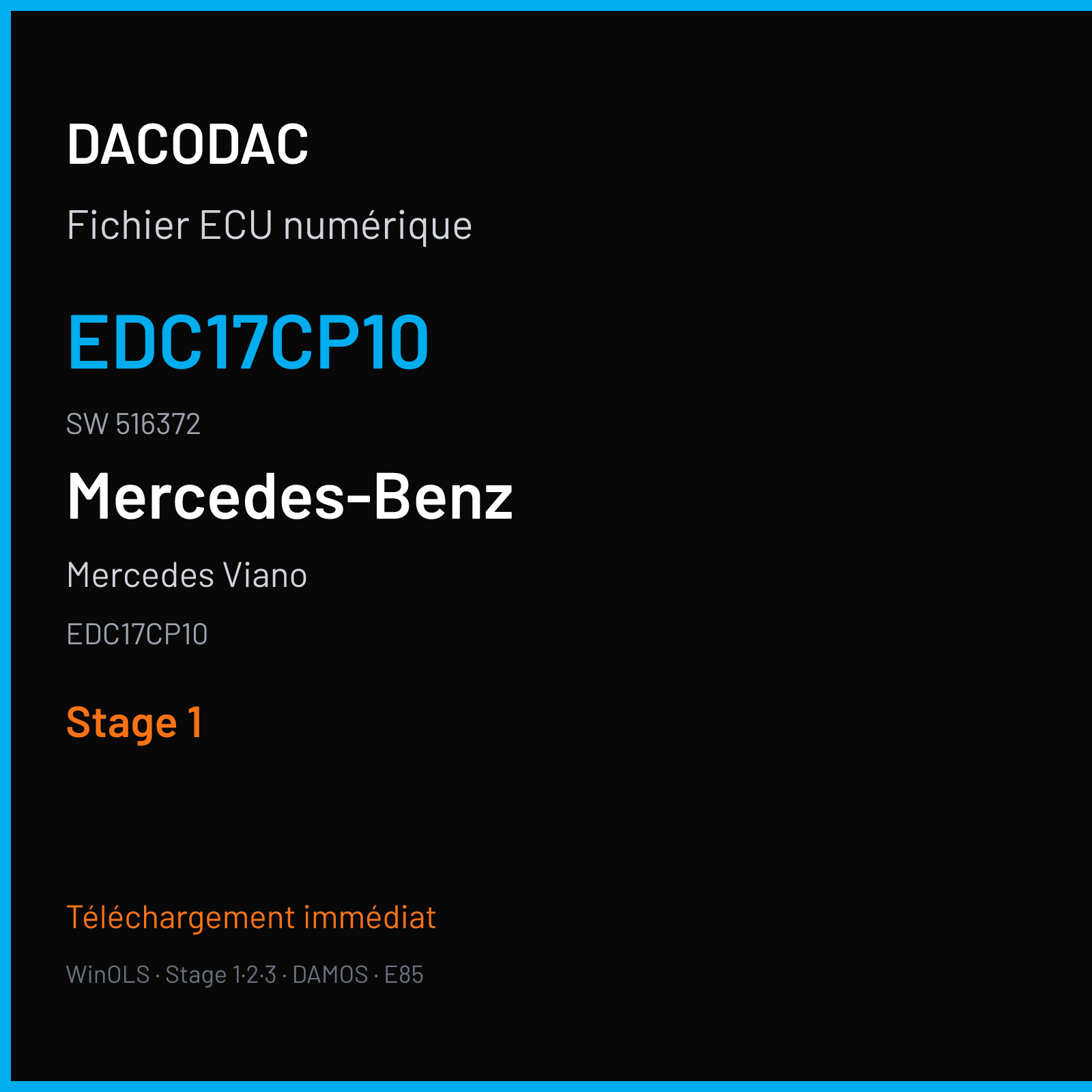 Mercedes Viano (2013) — EDC17CP10 — EDC17CP10 · 516372 — Stage 1