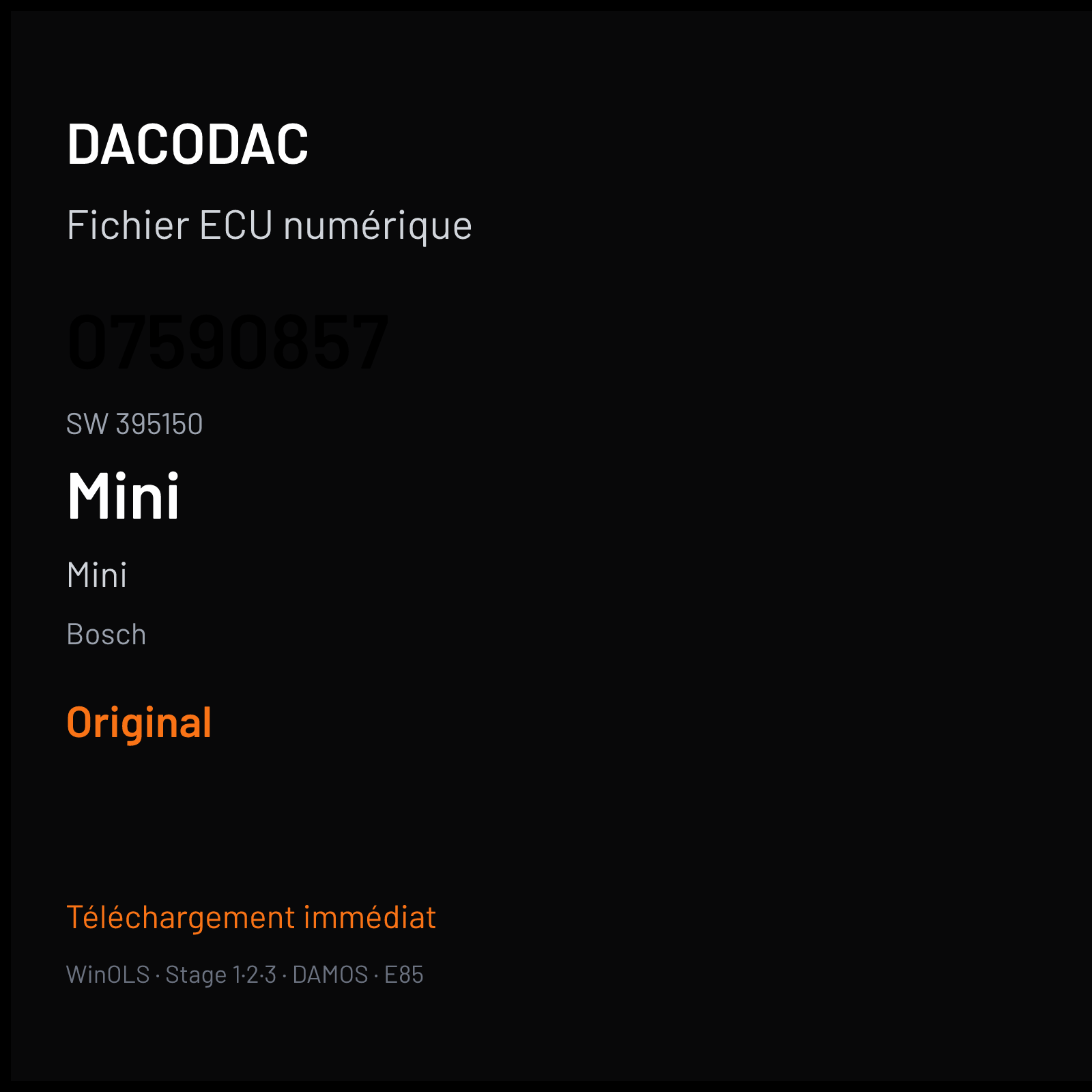 Mini — Bosch — 07590857 · 395150 — Original