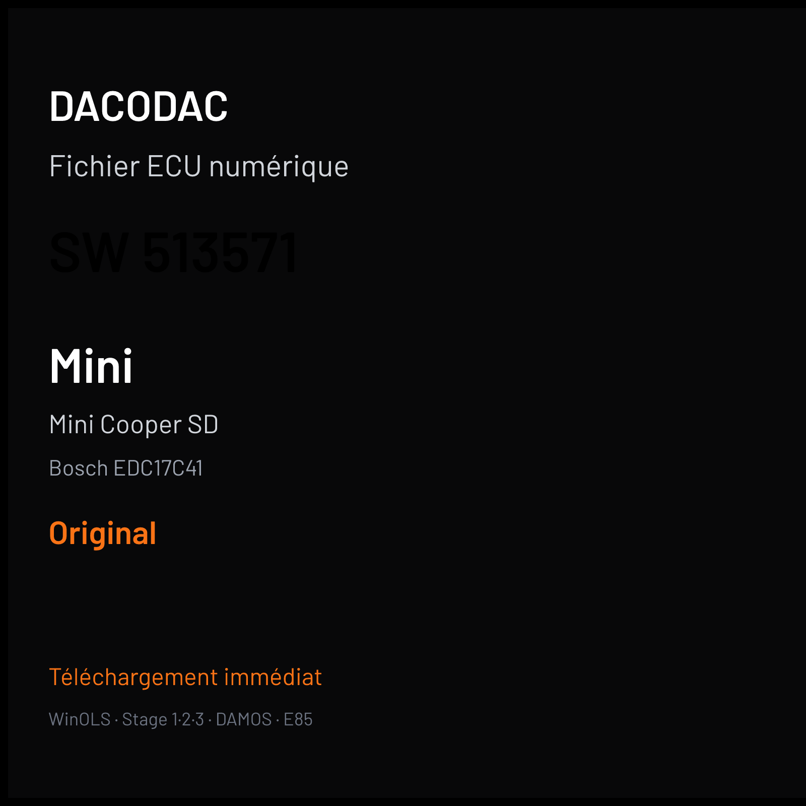 Mini Cooper SD (2011) — Bosch EDC17C41 — 513571 — Original
