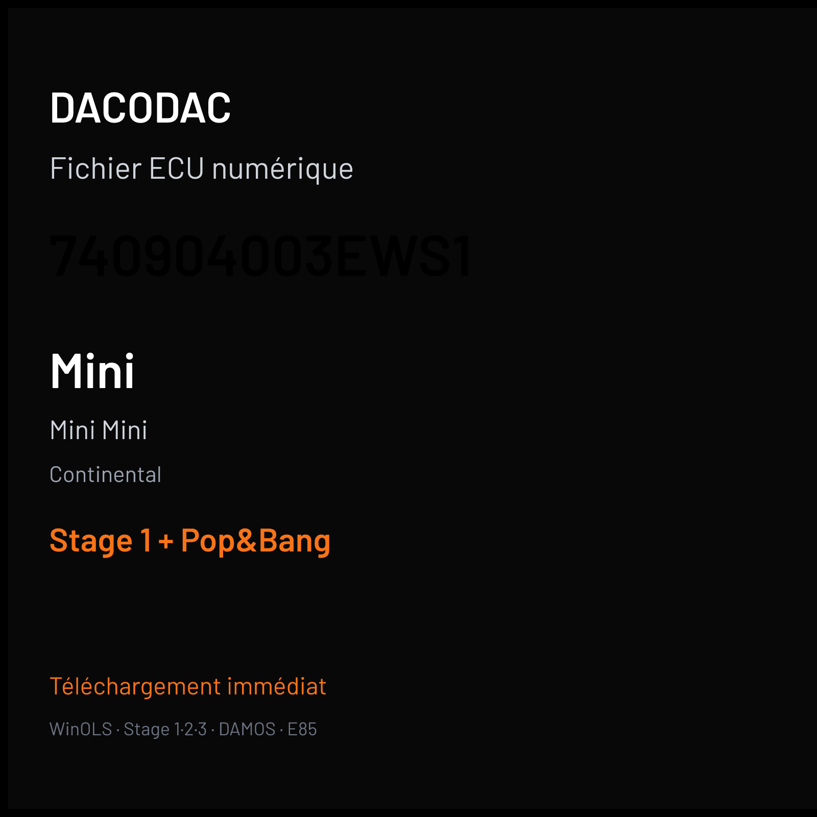 Mini Mini (2002) — Continental — 740904003EWS1 — Stage 1 + Pop&Bang