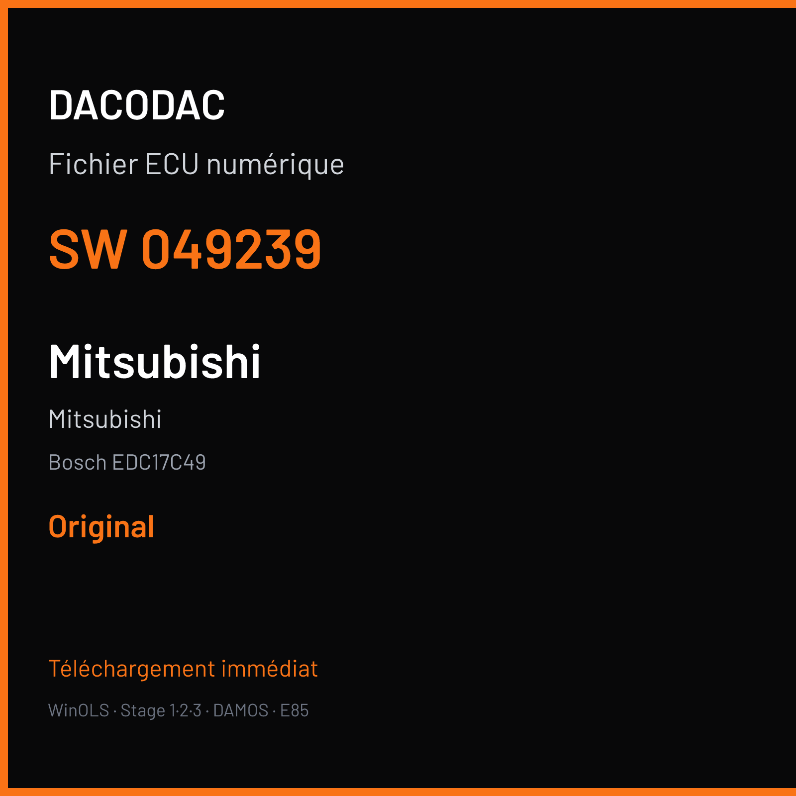 Mitsubishi — Bosch EDC17C49 — 049239 — Original