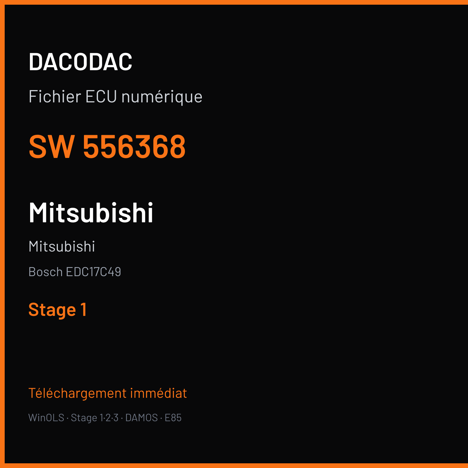 Mitsubishi — Bosch EDC17C49 — 556368 — Stage 1