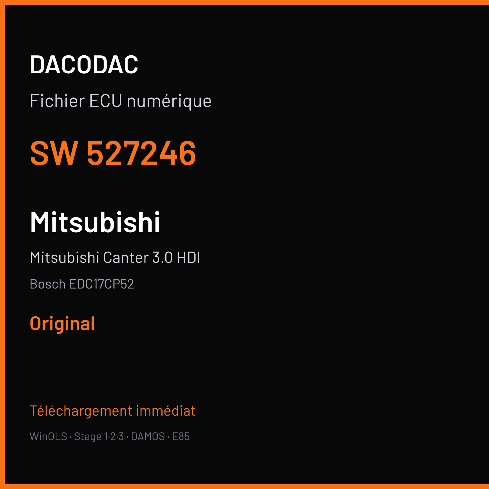 Mitsubishi Canter 3.0 HDI (2014) — Bosch EDC17CP52 — 527246 — Original