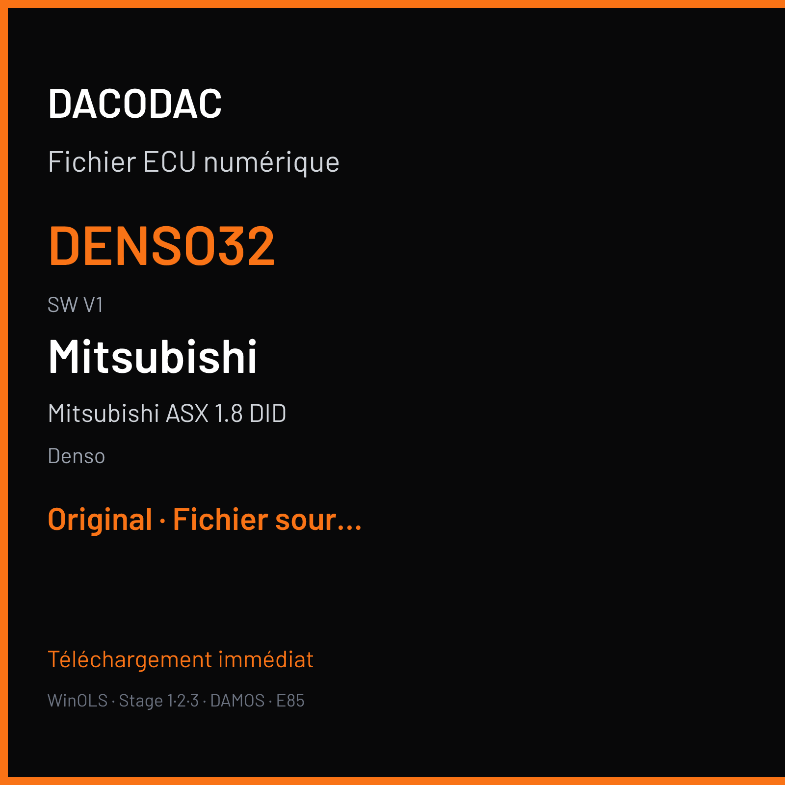 Mitsubishi ASX 1.8 DID 150 ch (2014) — Denso — Denso32 · V1 — Original