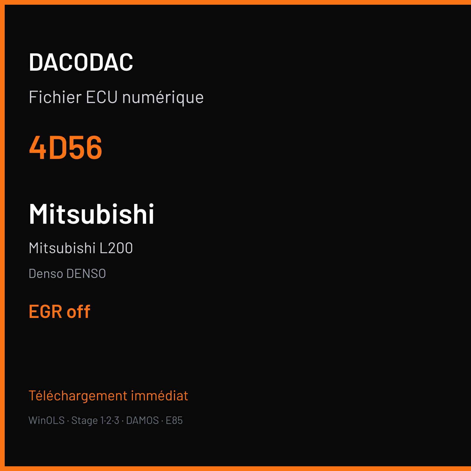Mitsubishi L200 (2011) — Denso DENSO — 4D56 — EGR off