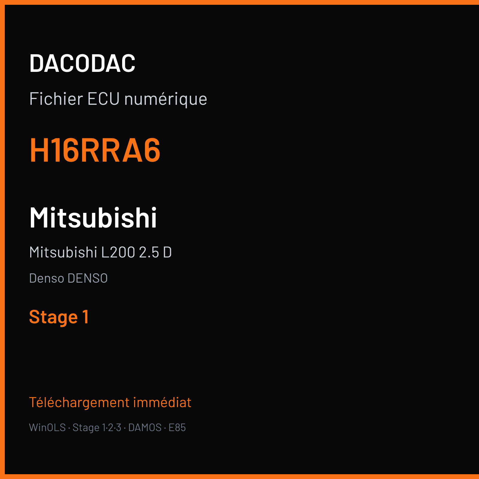 Mitsubishi L200 2.5 D (2013) — Denso DENSO — H16RRA6 — Stage 1