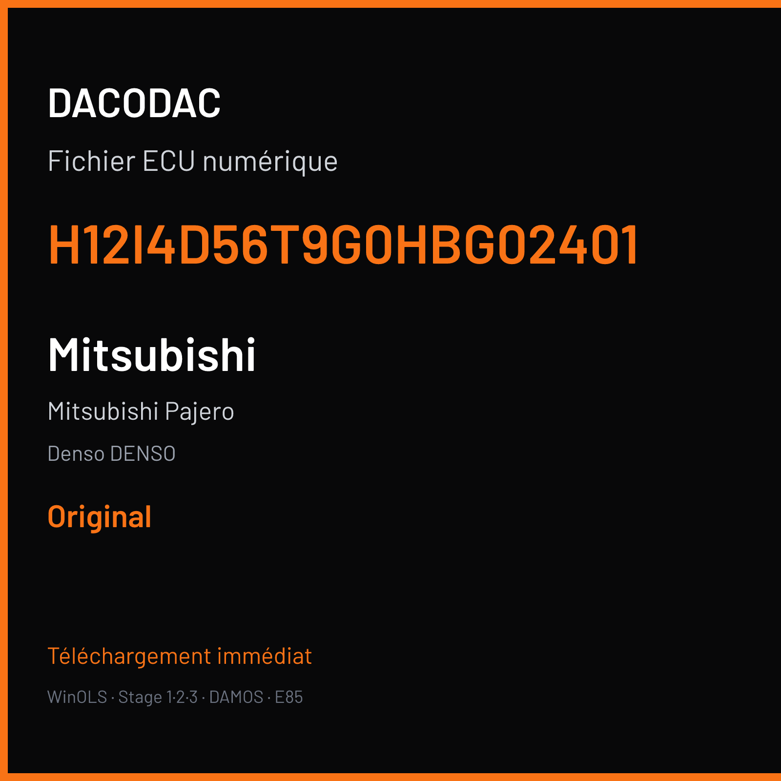Mitsubishi Pajero (2008) — Denso DENSO — H12I4D56T9G0HBG02401 — Original